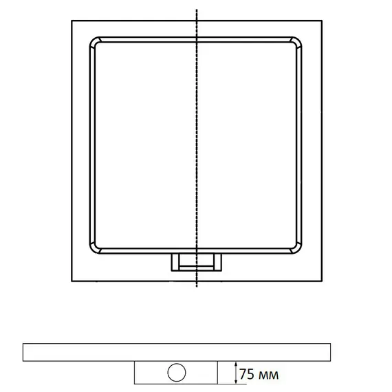 ДУШЕВОЙ ПОДДОН КВАДРАТНЫЙ RGW STA-01B ЧЕРНЫЙ
