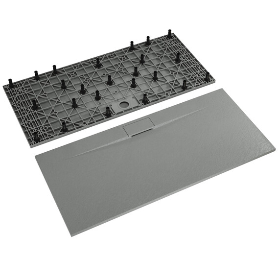 ДУШЕВОЙ ПОДДОН ПРЯМОУГОЛЬНЫЙ RGW TKS-GR СЕРЫЙ