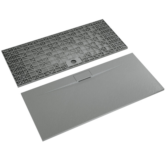 ДУШЕВОЙ ПОДДОН ПРЯМОУГОЛЬНЫЙ RGW TKS-GR СЕРЫЙ