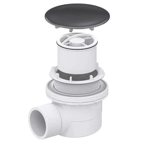 СИФОН ДЛЯ ДУШЕВЫХ ПОДДОНОВ RGW VELPLEX QYD-06 ГРАФИТ