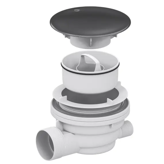 СИФОН ДЛЯ ДУШЕВЫХ ПОДДОНОВ RGW VELPLEX QYD-01 ГРАФИТ