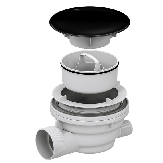 СИФОН ДЛЯ ДУШЕВЫХ ПОДДОНОВ RGW VELPLEX QYD-01 ЧЕРНЫЙ