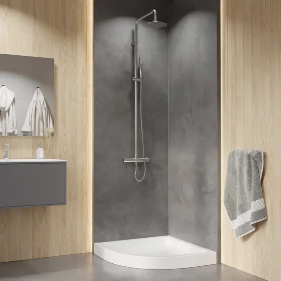 ПОДДОН ДЛЯ ДУША ПОЛУКРУГЛЫЙ КЕРАМИЧЕСКИЙ RGW CR/R