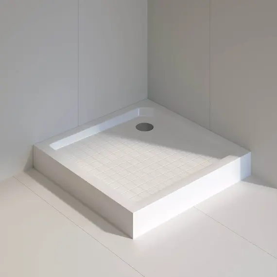 ДУШЕВОЙ ПОДДОН КВАДРАТНЫЙ RGW SMC-W БЕЛЫЙ (УЦЕНКА)