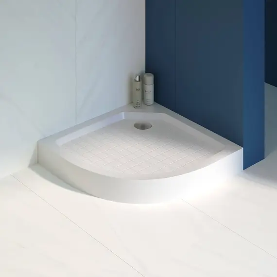 ДУШЕВОЙ ПОДДОН ПОЛУКРУГЛЫЙ RGW SMC/R W БЕЛЫЙ (УЦЕНКА)