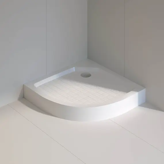 ДУШЕВОЙ ПОДДОН ПОЛУКРУГЛЫЙ RGW SMC/R W БЕЛЫЙ (УЦЕНКА)