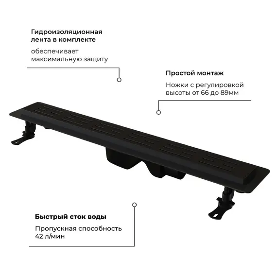 ДУШЕВОЙ ЛОТОК RGW DRAIN LEO-30