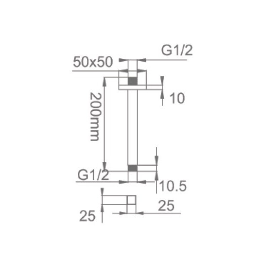 ДЕРЖАТЕЛЬ ВЕРХНЕГО ДУША ПОТОЛОЧНЫЙ RGW GLLON ST005