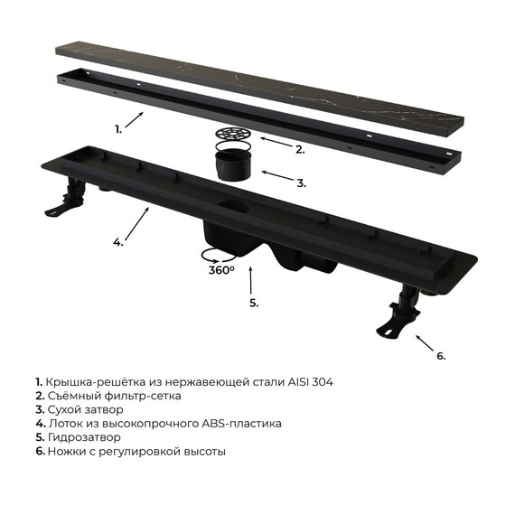 ДУШЕВОЙ ЛОТОК RGW DRAIN LEO-31