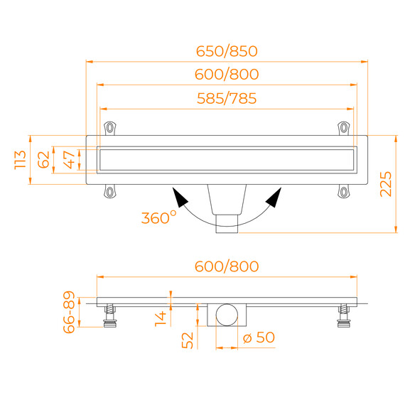 ДУШЕВОЙ ЛОТОК RGW DRAIN LEO-21