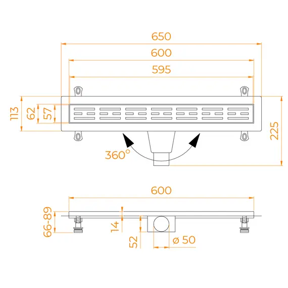 ДУШЕВОЙ ЛОТОК RGW DRAIN LEO-30