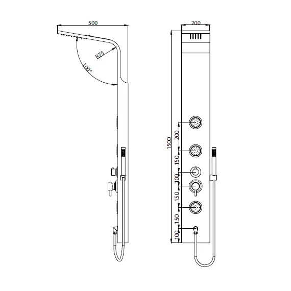 ДУШЕВАЯ ПАНЕЛЬ RGW SP-04B