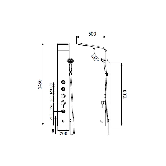 ДУШЕВАЯ ПАНЕЛЬ RGW SP-05B