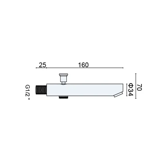 ИЗЛИВ С ПОДКЛЮЧЕНИЕМ РУЧНОГО ДУША RGW SP-143