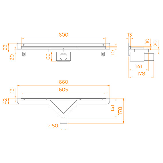 ДУШЕВОЙ ТРАП RGW SDR-60