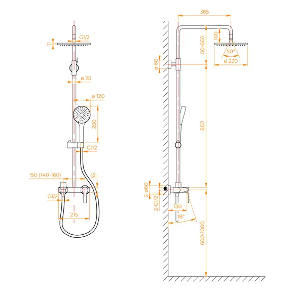 ДУШЕВАЯ СТОЙКА RGW SP-31G
