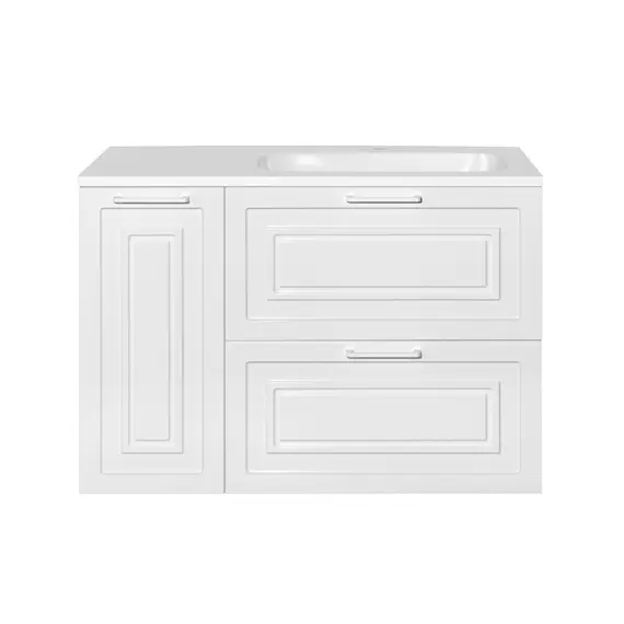 ТУМБА С РАКОВИНОЙ УНИВЕРСАЛЬНАЯ STYLE LINE "АЛЬБА", БАРСЕЛОНА 90 ПРАВАЯ, ЛЮКС, БЕЛЫЙ, PLUS