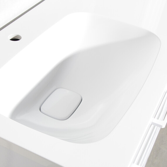 ТУМБА С РАКОВИНОЙ УНИВЕРСАЛЬНАЯ STYLE LINE "АЛЬБА", БАРСЕЛОНА 90 ЛЕВАЯ, ЛЮКС, БЕЛЫЙ, PLUS