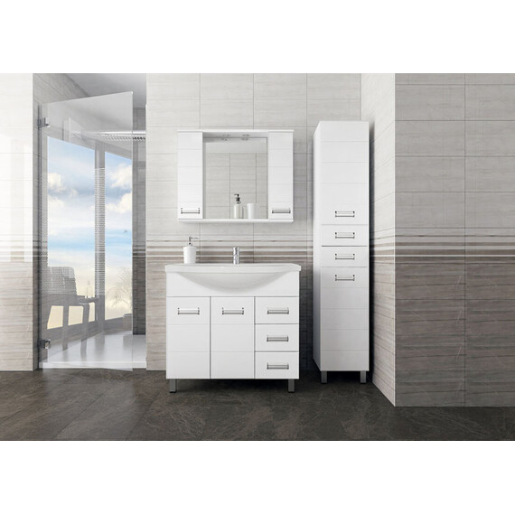 ТУМБА С РАКОВИНОЙ STYLE LINE ИРИС 100 (3 ЯЩ.) ПОД УМЫВАЛЬНИК ЭЛЬБРУС 100