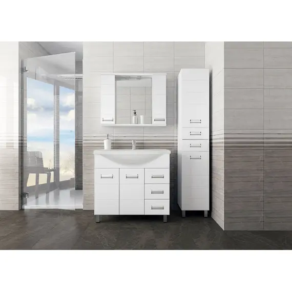 ТУМБА С РАКОВИНОЙ STYLE LINE ИРИС 100 (3 ЯЩ.) ПОД УМЫВАЛЬНИК ЭЛЬБРУС 100