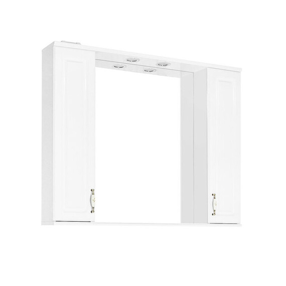 ЗЕРКАЛЬНЫЙ ШКАФ STYLE LINE "ОЛЕАНДР-2 1000/С", БЕЛЫЙ