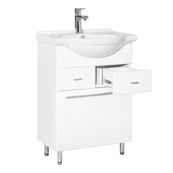 ТУМБА STYLE LINE "ЛАНА 60" (2 ЯЩ.) ПОД УМЫВАЛЬНИК БАЙКАЛ 60 КОРЗИНА