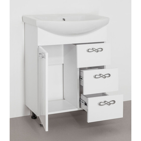 ТУМБА С РАКОВИНОЙ STYLE LINE ВЕНЕЦИЯ 65 (3 ЯЩ.) ПОД УМЫВАЛЬНИК БАЛТИКА 65