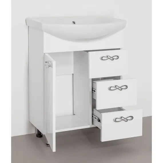 ТУМБА С РАКОВИНОЙ STYLE LINE ВЕНЕЦИЯ 65 (3 ЯЩ.) ПОД УМЫВАЛЬНИК БАЛТИКА 65