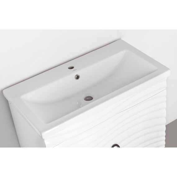 ТУМБА С РАКОВИНОЙ STYLE LINE ПОДВЕСНАЯ ВЕРОНИКА 80, КОМО 80, ЛЮКС БЕЛАЯ, PLUS