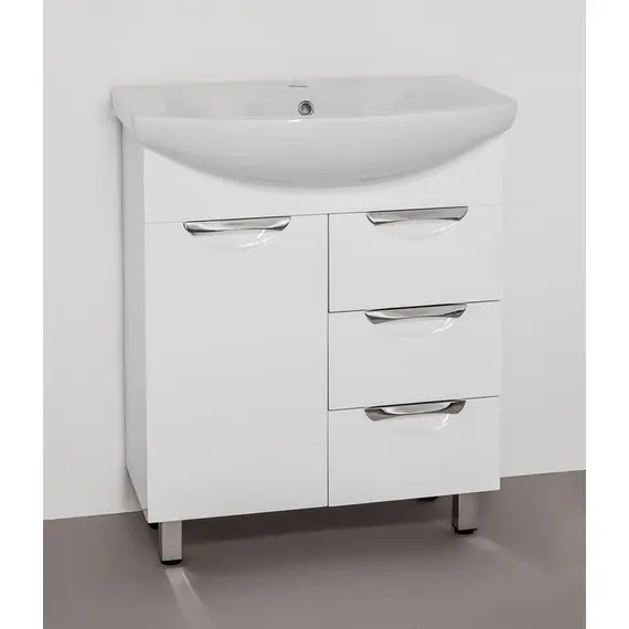 ТУМБА С РАКОВИНОЙ STYLE LINE ЖАСМИН 70 (3 ЯЩ.) ПОД УМЫВАЛЬНИК БАЛТИКА 70