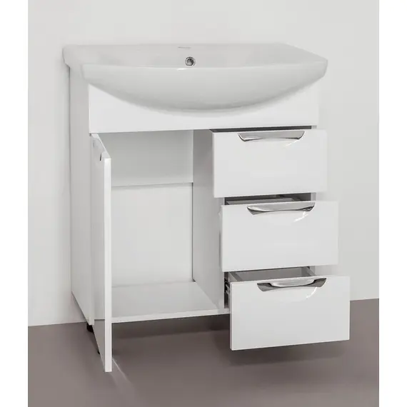 ТУМБА С РАКОВИНОЙ STYLE LINE ЖАСМИН 70 (3 ЯЩ.) ПОД УМЫВАЛЬНИК БАЛТИКА 70