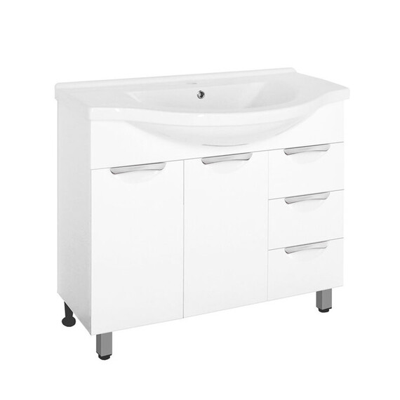 ТУМБА STYLE LINE "ЖАСМИН 100" (3 ЯЩ.) ПОД УМЫВАЛЬНИК ЭЛЬБРУС 100