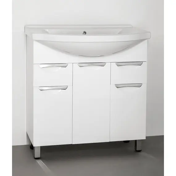 ТУМБА С РАКОВИНОЙ STYLE LINE ЖАСМИН 80 (2 ЯЩ.) ПОД УМЫВАЛЬНИК ЭЛЬБРУС 80