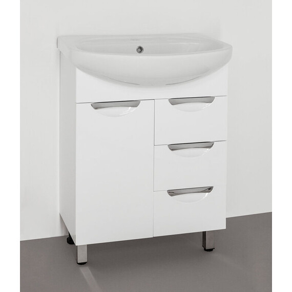 ТУМБА С РАКОВИНОЙ STYLE LINE ЖАСМИН 65 (3 ЯЩ.) ПОД УМЫВАЛЬНИК СТЕЛЛА 65