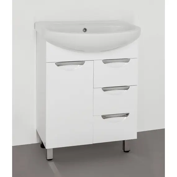 ТУМБА С РАКОВИНОЙ STYLE LINE ЖАСМИН 65 (3 ЯЩ.) ПОД УМЫВАЛЬНИК СТЕЛЛА 65