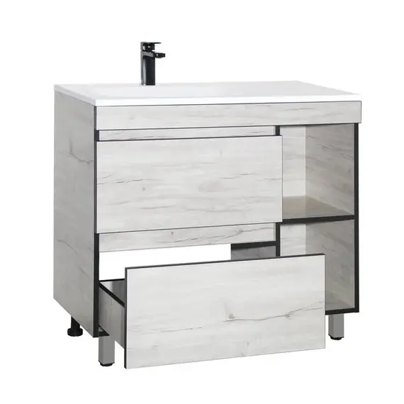 ТУМБА НАПОЛЬНАЯ STYLE LINE "БЕРЛИН 90" ПОД РАКОВИНУ БАРСЕЛОНА, 2 ЯЩ./НИШИ, PLUS, СОНАТА