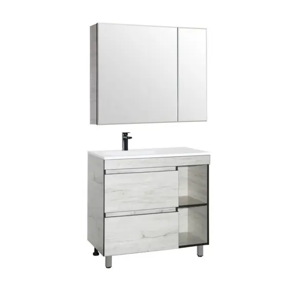 ТУМБА НАПОЛЬНАЯ STYLE LINE "БЕРЛИН 90" ПОД РАКОВИНУ БАРСЕЛОНА, 2 ЯЩ./НИШИ, PLUS, СОНАТА