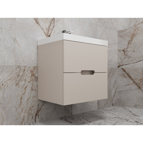 ТУМБА ПОДВЕСНАЯ STYLE LINE "МАТИС 60", CLASSIC 60, (2 ЯЩИКА), КРЕМ, ЭМАЛЬ