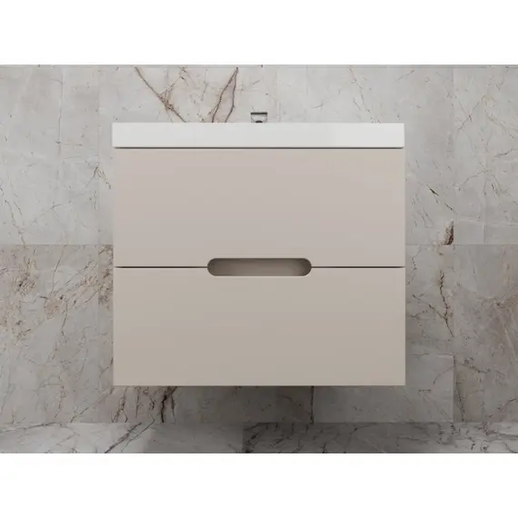 ТУМБА ПОДВЕСНАЯ STYLE LINE "МАТИС 70", CLASSIC 70, (2 ЯЩИКА), КРЕМ, ЭМАЛЬ