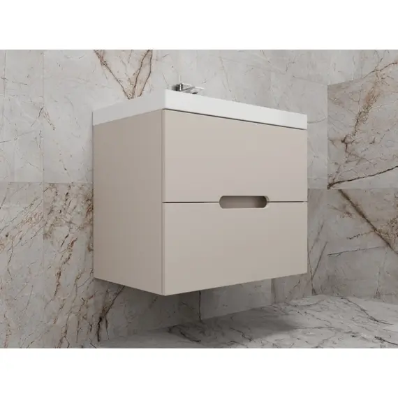 ТУМБА ПОДВЕСНАЯ STYLE LINE "МАТИС 70", CLASSIC 70, (2 ЯЩИКА), КРЕМ, ЭМАЛЬ