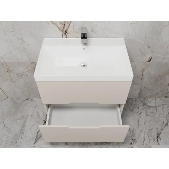 ТУМБА ПОДВЕСНАЯ STYLE LINE "МАТИС 70", CLASSIC 70, (2 ЯЩИКА), КРЕМ, ЭМАЛЬ