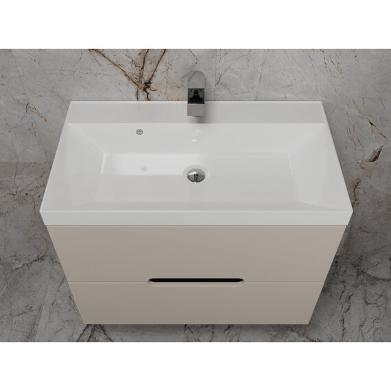 ТУМБА ПОДВЕСНАЯ STYLE LINE "МАТИС 80", CLASSIC 80, (2 ЯЩИКА), КРЕМ, ЭМАЛЬ