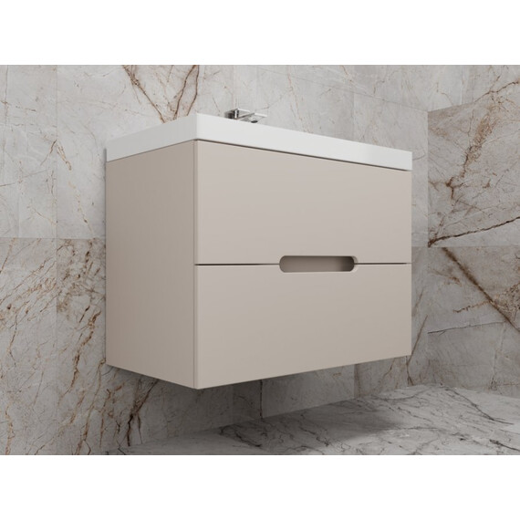 ТУМБА ПОДВЕСНАЯ STYLE LINE "МАТИС 80", CLASSIC 80, (2 ЯЩИКА), КРЕМ, ЭМАЛЬ