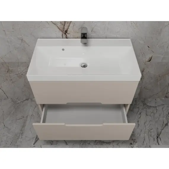 ТУМБА ПОДВЕСНАЯ STYLE LINE "МАТИС 80", CLASSIC 80, (2 ЯЩИКА), КРЕМ, ЭМАЛЬ