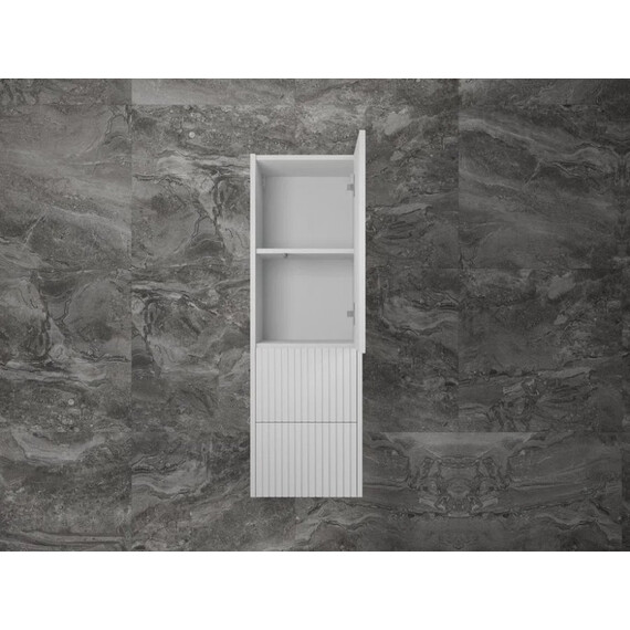 ПЕНАЛ STYLE LINE «СТОКГОЛЬМ» 360 СМ ПОДВЕСНОЙ 2 ЯЩИКА БЕЛЫЙ РИФЛЕНЫЙ СОФТ