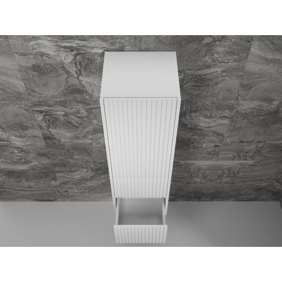 ПЕНАЛ STYLE LINE «СТОКГОЛЬМ» 360 СМ ПОДВЕСНОЙ 2 ЯЩИКА БЕЛЫЙ РИФЛЕНЫЙ СОФТ