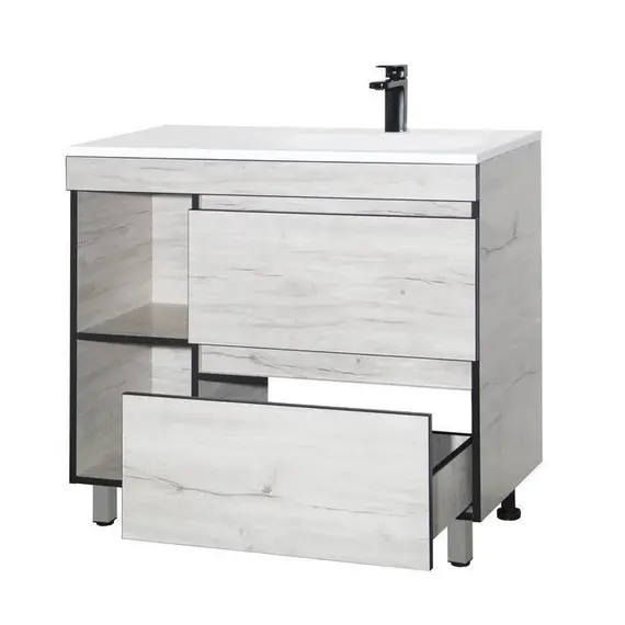 ТУМБА НАПОЛЬНАЯ STYLE LINE "БЕРЛИН 90" ПОД РАКОВИНУ БАРСЕЛОНА, 2 ЯЩ./НИШИ, PLUS, СОНАТА ПРАВЫЙ