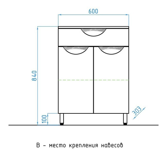 КОМОД STYLE LINE ЖАСМИН 60 (1 ЯЩИК)