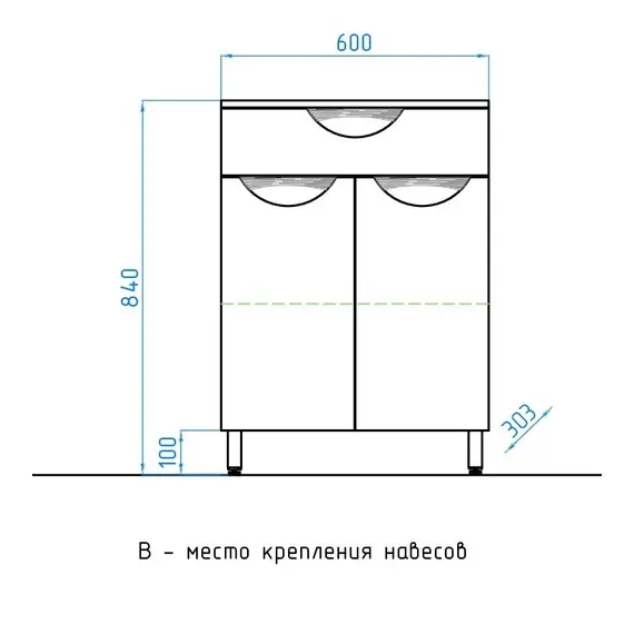 КОМОД STYLE LINE ЖАСМИН 60 (1 ЯЩИК)