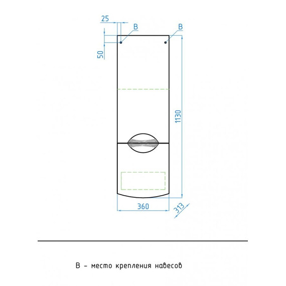 КОЛОННА STYLE LINE ЖАСМИН-2 36 ПОДВЕСНАЯ ЛЮКС БЕЛЫЙ